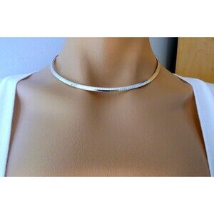 VTG 4mm Italian Omega Chain Necklace 18.8 gr
